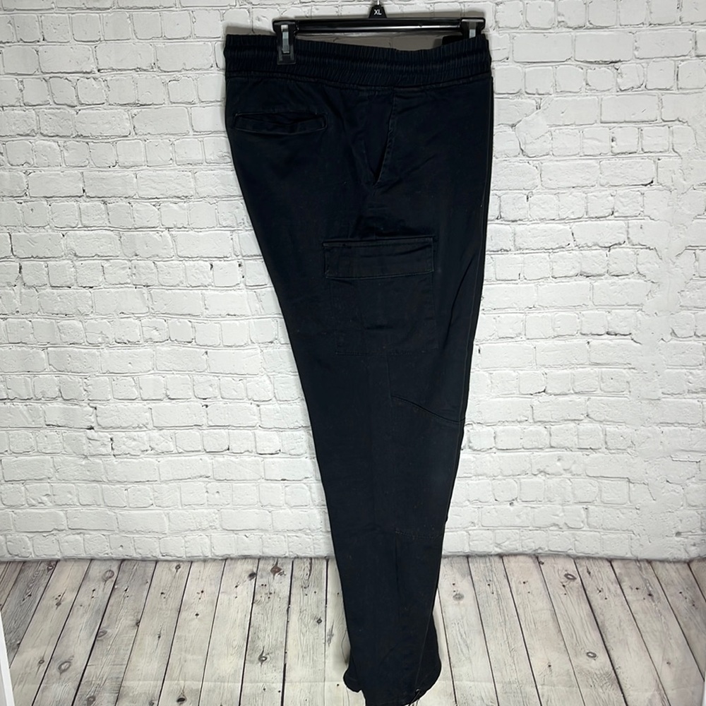 Surplus Black Cargo Pants SZ: XL Elastic Waist Band